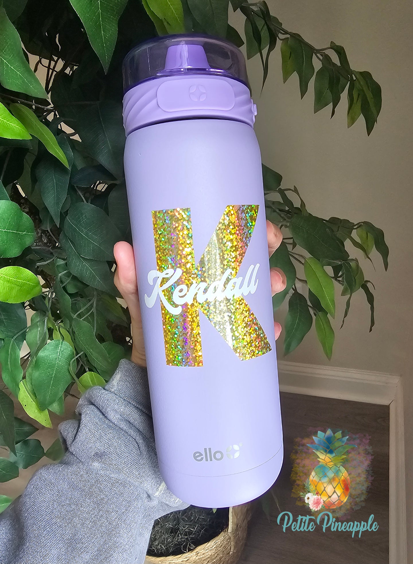 Glitter monogram decal