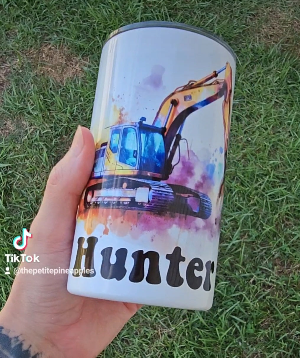 Excavator tumbler - boy tumbler