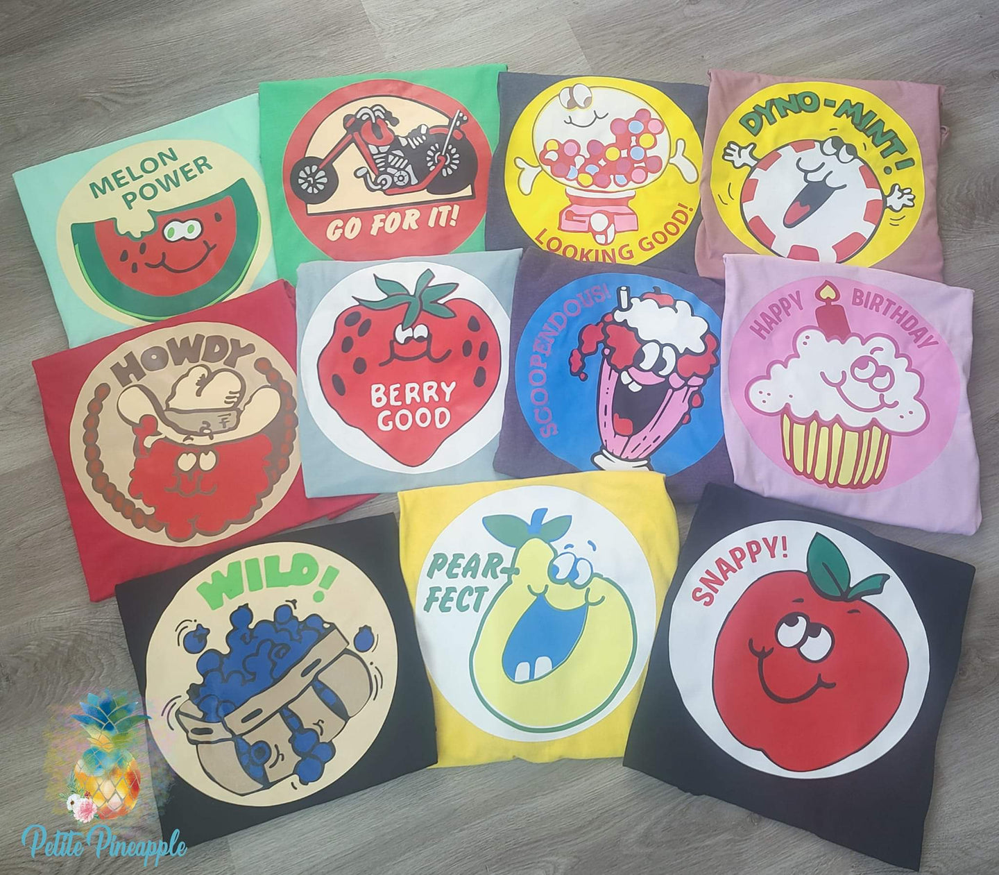 Scratch and Sniff sticker shirts