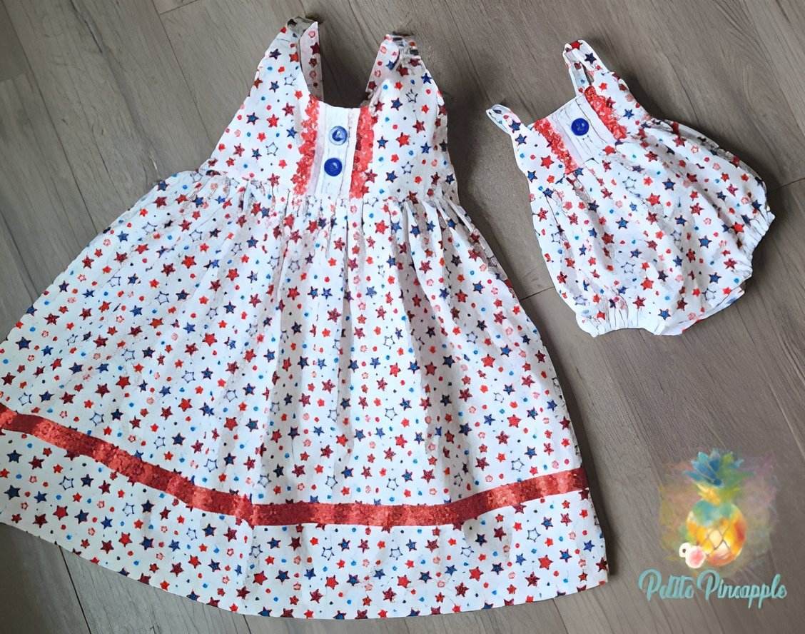 4th of July dress and romper