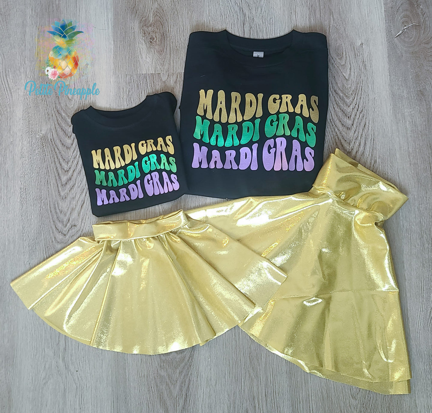 Retro Mardi Gras outfit