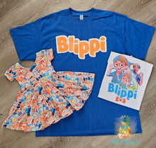 Load image into Gallery viewer, Blue and orange birthday shirt
